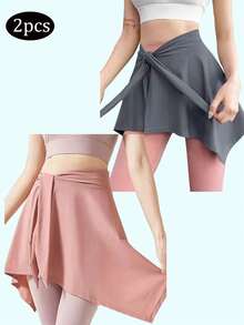 2 chiếc/1 chiếc - Khăn choàng chống nắng mềm mại khô nhanh cho nữ, thắt lưng, khăn quàng cổ, váy liền thân thể thao, chống chói và khó coi, váy liền thân che mông và giúp bạn trông thon gọn hơn, quần áo tập yoga thể dục, váy quấn hông cho nữ, khăn choàng buộc dây tập yoga thể dục, váy ngắn chống chói che hông khi chạy bộ, váy quấn ngoài, - Nhiều màu - Xem 22