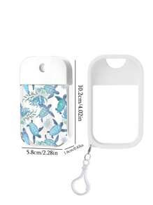 1pc Summer College Style Ocean Turtle Pattern Spray Bottle. Perfume Spray Bottle With Hook And Anti-Fall Silicone Cover, Hawaii Travel Portable Cosmetic Bottle, Makeup Spray Bottle, Birthday Gift For Family Or Friends, Holiday Gift, Suitable For 50ml