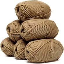 6 Rollen weiche Milchbaumwoll Garn Skeins je 25 Gramm Milchgarn zum Häkeln & Stricken, einfarbige Strickgarne zum Weben von Garn, gehäkeltes Garn Bastelmaterial für DIY Handwerke, Spinnen