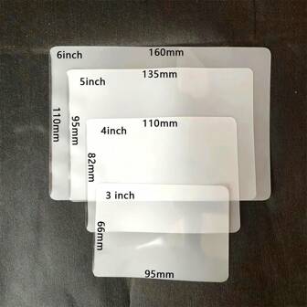 100 件 3/4/5/6 英寸 100 张 60 微米 PET 塑料热层压膜袋，适用于照片/卡片/照片层压