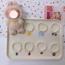 （仅配件）珍珠项链适用于第一代和第二代小雕像，适合玩偶服装装饰，时尚玩偶可爱配件吊坠和装饰