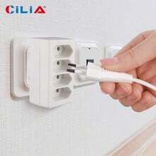 CILIA 2/4 Pcs 4-In-1 Wall Outlet Converter 2300W 250V,CE Certified,Type C Plug,Space-Saving Design For Home & Travel,White - EU F Type Plug(220-240V) - View 6