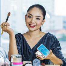 Aruicheng Pocket Mirror Small Makeup Mirror Travel Mirror Folding Mirror With Magnification 1X/2X Portable Hand Mirror Double-Sided Makeup Mirror For Wallets And Travel, Blue, School Backpack