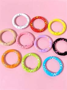 10 chiếc khóa vòng chữ O hoạt hình nhiều màu sắc ngẫu nhiên có thể điều chỉnh, thích hợp cho trang sức, quần áo, đồ tự làm ngày lễ, phụ kiện móc chìa khóa, đồ thủ công vẽ hình chân mèo - Móng vuốt mèo màu - Xem 2