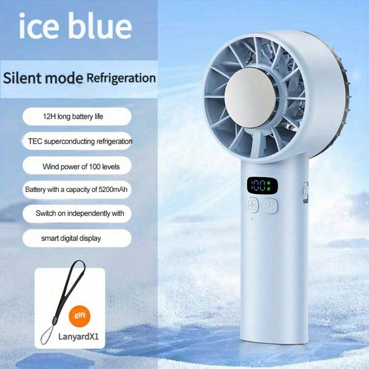 2025 New Cooling Handheld Fan Ice Compress Mute 100-Speed High-Speed Fan Portable USB Mini Fan Summer Cooling, Beach, Travel, Spring Summer Picks, Brides Maid Gifts, Room, Bedroom Decor, Bedroom Decor, Beach, Travel, For Men, For Women, Vacation,Cute Stuff - Multicolor - View 12
