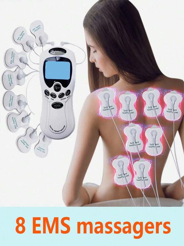 Professioneller Physiotherapie TENS Elektrischer Muskelstimulator, Physiotherapie Elektroden, Puls Entspannungsmassagegerät für Männer und Frauen