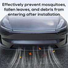 LCARS独家设计汽车前保险杠防蚊网，适用于特斯拉Juniper Y 2025款车型，前保险杠进气口防虫网，防尘通风格栅罩，可拆卸可清洗防护网