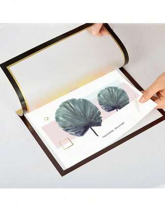 1pc Classic Style Magnetic Photo Frame, A4 Size, Vertical Orientation, Rectangle, Plastic Frame Material, Reusable, For Wall Decoration