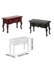 1 Stück Puppenhaus Mini Kommode, Holz Beistelltisch mit geschwungenen Beinen, Dreifach-Schrank Miniaturen, Schreibtisch Ornamente, Handwerkskunst, Schreibtisch Schubladen, Vintage Heim Ornament Modelle, Urlaubsgeschenke. Es kann mit Figuren, Stern Wars, One Piece, Serien Figuren, Pacific Rim Mecha Figuren, Torre Ramos Figuren, Caganer Figuren, Lladro Figuren kombiniert werden, um Miniaturszenen für Fotoshootings zu erstellen.