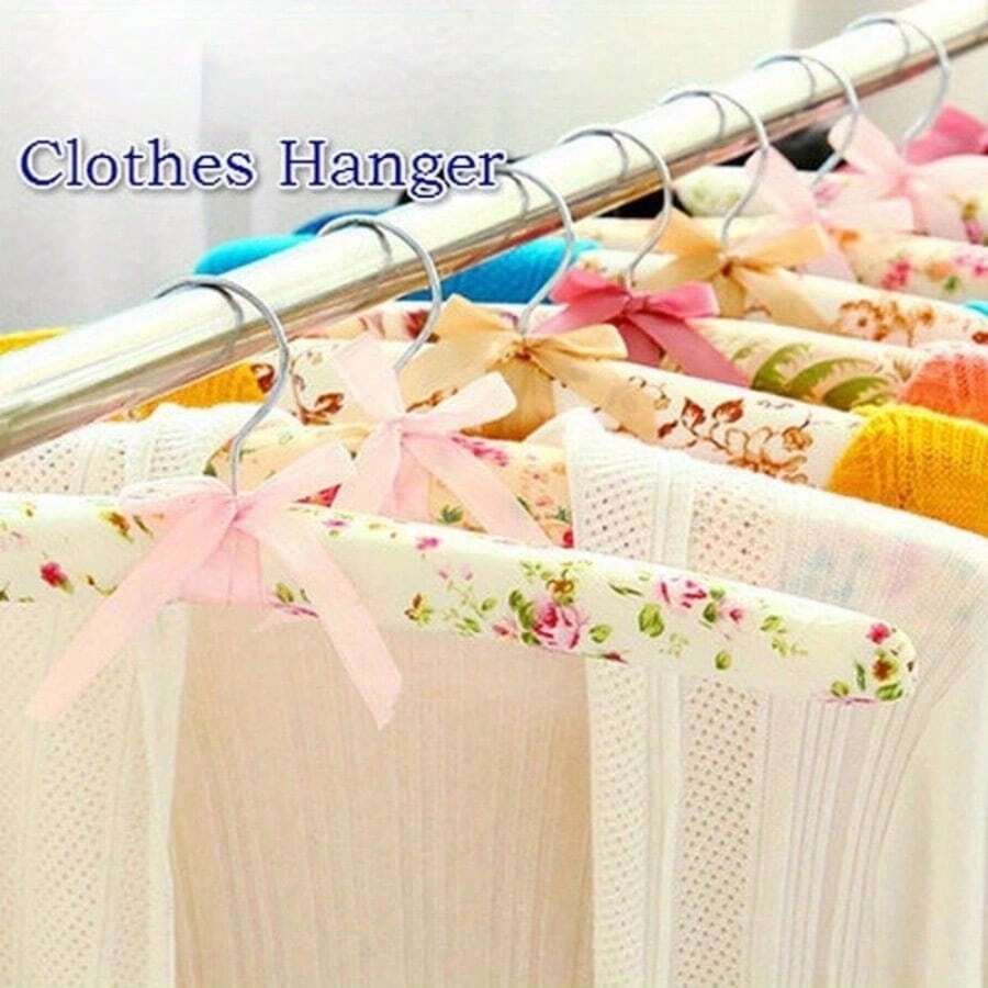 Set de 5 perchas para ropa antideslizantes y ahorradoras de espacio, con ganchos para colgar prendas, percha de secado, color aleatorio - color aleatorio - Ver 1