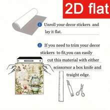 1 件复古花卉 2D 平面印刷磁性洗碗机门贴纸 - 防水、易清洁、可重复使用、适用于洗碗机、冰箱、洗衣机、烘干机装饰、无需胶水、厨房配件装饰、适合大多数洗碗机、家居装饰