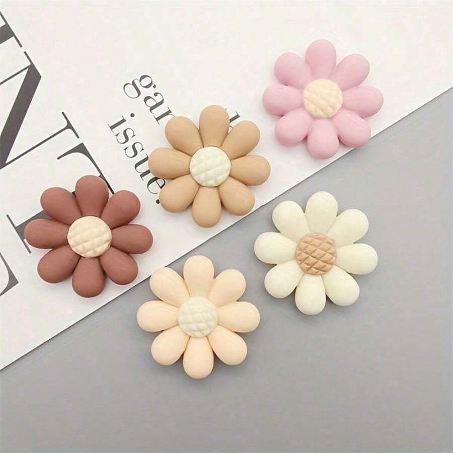 2/5/10 piezas Imanes de refrigerador de plástico con flores de dibujos animados lindos, juego de imanes decorativos, adecuados para la cocina, la oficina, la pizarra, el gabinete de almacenamiento y el lavavajillas - decoración del hogar, la boda y regalo del Día de la Madre