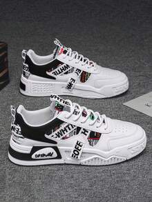 2025 New Men's Summer Casual Sneakers, Breathable Increase Height Vulcanized Shoes, Student Sports Shoes, Fashion , Letter Design Random - View 5