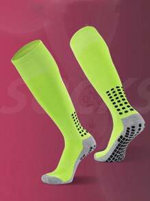 1 双儿童及膝运动袜，圆点防滑专业足球袜，加厚毛圈面料硅胶防滑防臭高筒袜，适合 7-12 岁男童女童 - 彩色 - 查看 21