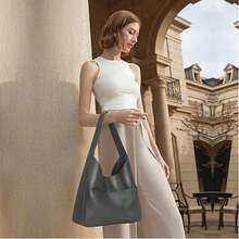 Bolso de tote, bolso de hombro y mano de, bolsos de tote, bolso de hombro grande y suave - Negro - Ver 6