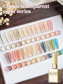 XEIJAYI 1pc Ice-Through Color Gel Nail Polish Semi Permanent Nail Art Soaking UV LED Nail Salon DIY Nail Salon Gel For Spring And Summer - Nhiều màu - Xem 2