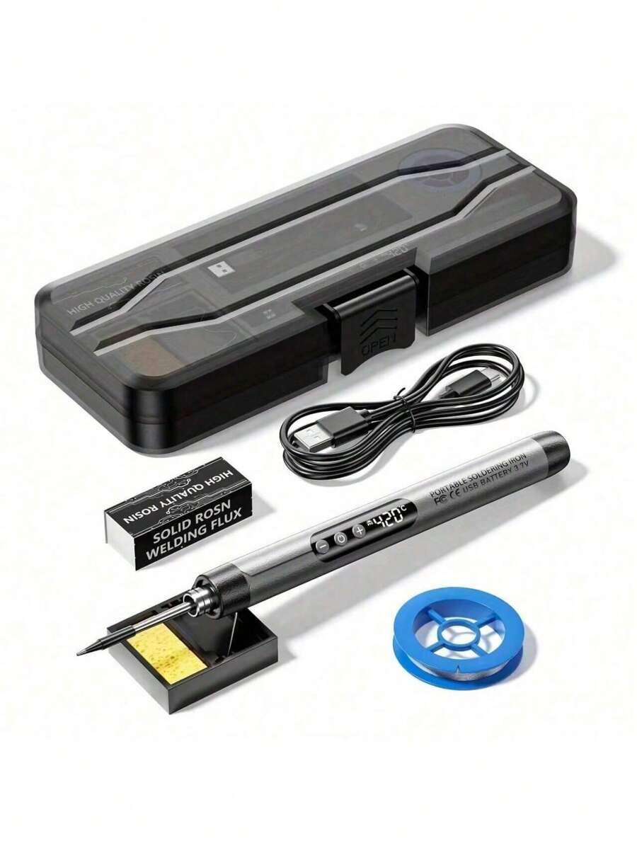 1 Set Mini Wireless Soldering Iron Kit, With Digital Display And Multi-Temperature Settings, Supports USB Charging, Suitable For Household Appliance Repair, Jewelry Making And DIY Projects