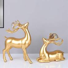 Um Par, Bola de Cristal Rena Geradora de Dinheiro, Rena Fofa sob a Árvore de Natal, Decoração de Lareira, Decoração de Casa, Decoração para Quarto, Escritório e Sala de Estar, Presente de Aniversário, Decoração de Natal, Presente de Véspera de Natal