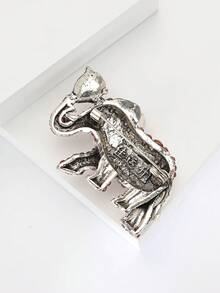 Vintage Rhinestones Elephant Brooch - Elegant Crystal Animal Pin For Friends Party/Banquet Gift Accessory Decoration & Good Luck Gifts - The Elephant (1777) - View 4