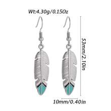 3Pcs Boho Feather Necklace Long Feather Pendant Necklace Chain Gold Silver Leaf Necklace Vintage Deck-Shaped Earrings Jewellery Set For Women And Girls
