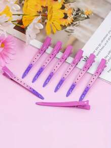 10 Stücke Metall Farbklammern ohne Nähte, bunte große Make-up und Gesichtswäsche Seitenklemmen, kissen-förmige Haarstyling-Haarspangen, Friseurwerkzeuge, Pony-Clips, Lockenwickler-Clips, Haraccessoires für Frauen, beliebte Pony-Clips geeignet für Friseursalons, und Heimgebrauch, flache Krallenklemmen, Haarspangen, Haarklammern