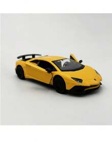 Lamborghini 1:36 比例压铸兰博基尼 Aventador - 哑光黄色，后轮驱动，滑行平稳，可开启车门，精细复制，适合男孩和女孩的玩具，收藏品和装饰品，圣诞节、万圣节、生日礼物 - 啞黃 - 查看 3