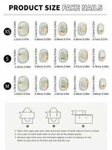 10片手工制作的按压式美甲贴片，夏季清凉水滴泡泡美甲，可爱短款美甲贴片，粉色玻璃珠猫眼，指尖可爱小鱼，神秘梦幻的海洋蓝，欢乐美甲贴纸，美甲疗愈，可重复使用的手工按压式美甲贴片 - 彩色 - 查看 6