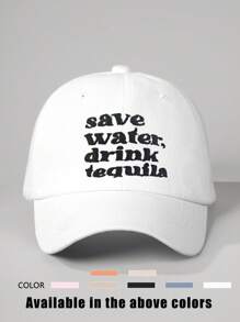 1pc Embroidered "Save Water Drink Margs" Drawstring Baseball Cap, Mesh Breathable Adjustable Sun Protection Hat, Casual For Outdoor, Travel, Beach, Suitable For Spring/Autumn, Y2K Style For Young People - Baseball Cap - View 15
