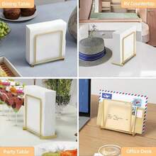 Napkin Holder For Table, Metal Napkin Holder For Kitchen Dining, Standing Paper Napkin Storage For Table Countertop - Black - View 7