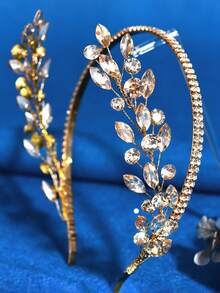 1 pezzo Cerchietto con strass argento, accessorio per capelli da donna adatto per uso quotidiano, feste per adulti, regali per le vacanze, accessori per capelli, fascia per capelli, cerchietto per capelli da donna, abbigliamento autunnale - Argento - Visualizzare 5