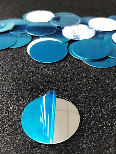 1/5/10/20 片装车载手机支架金属片（非磁性），超薄圆形/方形金属片，带粘性金属支架，通用磁性手机和平板电脑支架配件，适用于各种场景，汽车，手机支架，汽车配件，汽车装饰，智能手机支架，手机磁铁和车辆。