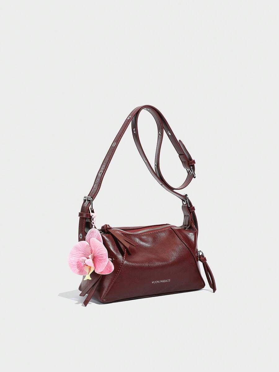 2025 女士单肩包 - 全新设计小手提包，休闲百搭简约时尚腋下包，采用舒适 PU 材质，拉链开合，可调节肩带，适合春夏季