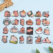 可爱的水豚河豚DIY吊坠首饰套装，可用于制作手链、项链和其他首饰。适合DIY爱好者。也非常适合馈赠亲朋好友。