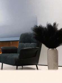 10/20/100 支人造黑香蒲枝 - 逼真蓬松羽毛风格装饰，适合波西米亚风、现代简约家居装饰 | 柔和优雅的花瓶填充物，适用于客厅、卧室、餐厅、办公室、婚礼场地、情人节 - 黑色 - 查看 4