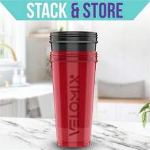 2-Pack 28oz/830ml Premium Shaker Bottles With 4 Stainless Steel Balls - Leakproof  Mixer Cups For Protein, Smoothies & Meal Replacement - Gym, Office, Travel & Home Use - Blue & Clear Combo With Measurement Marks - 92) 紅色/黑色 - 查看 6