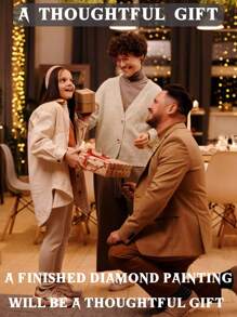 1pc "Pink Floral Tea Time" 5D Diamond Painting Set DIY Full Diamond Gem Art Embroidery Painting Wall Decor Adult Beginner Gift 30x40cm