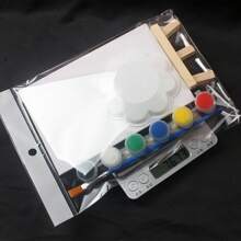 Mini Canvas Painting Set, Includes Palette, Brushes, Canvas Panels And Easel. Suitable For Oil, Acrylic, Acrylic Watercolor, Watercolor And Other Paints, Easy To Color And Non-Bleeding. For Personal Art Painting, Parent-Child Interaction, Couple Games, Beginners And Artists. Easel, Tray And Brushes Are Reusable, Party Painting Kit (Random Paint Colors),For School Supplies,Back To School