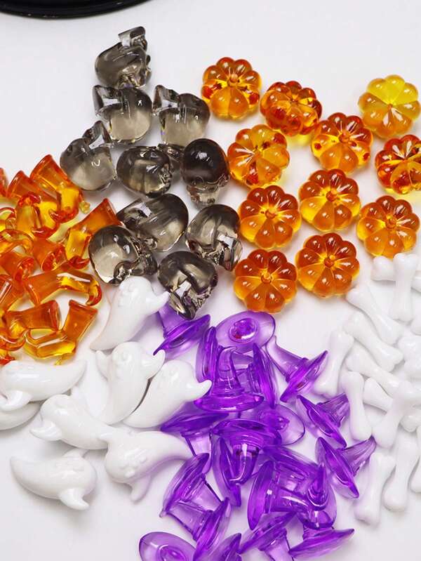 Un paquete contiene aproximadamente de 100 a 500 piezas de mini decoraciones de araña de acrílico - perfectas para Halloween, Acción de Gracias y fiestas de otoño | Relleno de jarrón y decoración dispersa sobre la mesa
