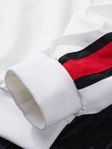 Chaqueta casual y holgada para hombre con diseño de rayas laterales, chaqueta cómoda, suave y transpirable con cuello alto para primavera y otoño