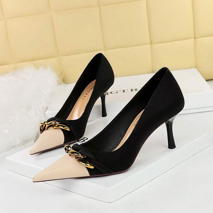 Women Pumps - 9283-2杏色9.5CM - 查看 1
