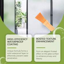 哑光磨砂玻璃漆，办公室遮光浴室玻璃隐私涂层，磨砂玻璃漆 - 白色 - 查看 5