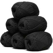 6 Rollen weiche Milchbaumwoll Garn Skeins je 25 Gramm Milchgarn zum Häkeln & Stricken, einfarbige Strickgarne zum Weben von Garn, gehäkeltes Garn Bastelmaterial für DIY Handwerke, Spinnen