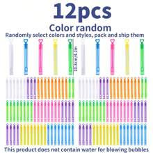 24/48 piezas Mini varitas para burbujas (líquido para burbujas no incluido), colores aleatorios, juguetes de fiesta de burbujas, aptos para cumpleaños temáticos, fiestas en la piscina, recuerdos de fiesta de cumpleaños, obsequios de graduación, perfectos para decoración de cumpleaños, graduación y juegos al aire libre