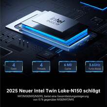 ACEMAGIC AX15 Laptop Twin Lake N150,15,6 Zoll FHD Computer,DDR4 16GB,SSD 512GB,Metallgehäuse Notebook,2.4G/5G WiFi,BT5.0,Type_C, USB3.2,hohe Leistung - EU F-Typ Stecker (220-240V) - Übersicht 2