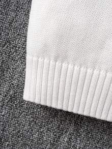 Unisex Kids' Classic Collegiate Long Sleeve Sweater, Versatile For Daily, School, And Vacation Wear - White - View 10