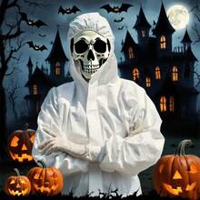 1 Piece Of Lightweight Protective Clothing/55gsm SF Microporous Breathable Non-Woven Fabric Material/Suitable For Paint And Decoration Workers, Halloween Parties, Factory Workshops, Food Workshops/Industrial Protective Clothing, Compliant With Class 5 And Class 6 (Excluding Shoe Covers)