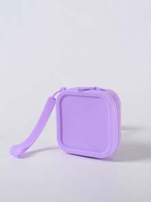 1 Piece Of Silicone Square Bag, Portable Cosmetic Bag, Change Purse, Data Cable, Jewelry Storage Bag, Lipstick Bag, Practical And Large Capacity, Can Hold Skin Care, Makeup, Toiletries, Digital Storage, Etc. Comfortable Wide Handle, Easy To Carry, Suitable For Home, Work, And Travel.