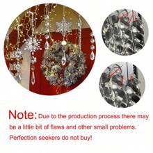 10/12/18 件水晶圣诞饰品，用于圣诞树装饰 - 透明/浅蓝色/香槟色/AB 彩虹色/浅粉色悬挂亚克力雪花和冰柱饰品，带吊坠，适用于新年派对装饰用品 - 彩色 - 查看 13