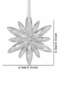 3pcs/9pcs Christmas Creative Transparent Icicle Snowflake Ornaments, Suitable For Outdoor Trees, Home, Store, Holiday, Party, Christmas Tree Decorations - Multicolor - View 5