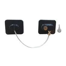 1pc/2pcs Safety Lock, High-Level Protective Equipment Lock, Multifunctional Cabinet Door Lock, Window Lock, Refrigerator Lock Buckle Suitable For Home Doors And Windows Child Protection Lock, Nail Free Wire Lock-Black/White